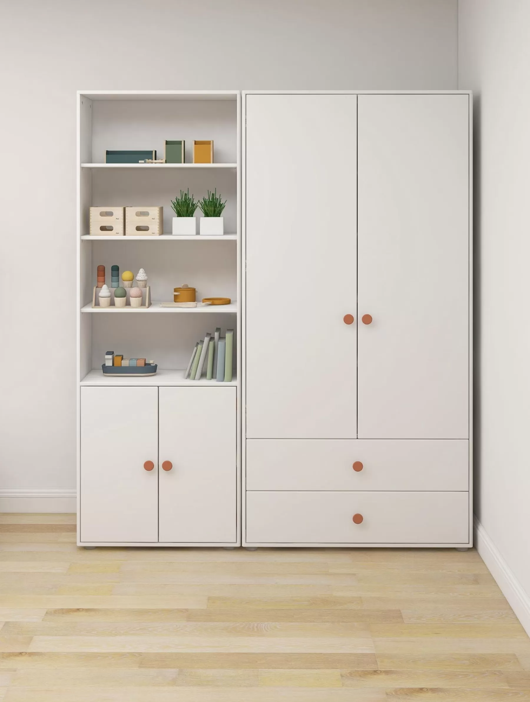 FLEXA Armoire, 2 portes + 2 tiroirs