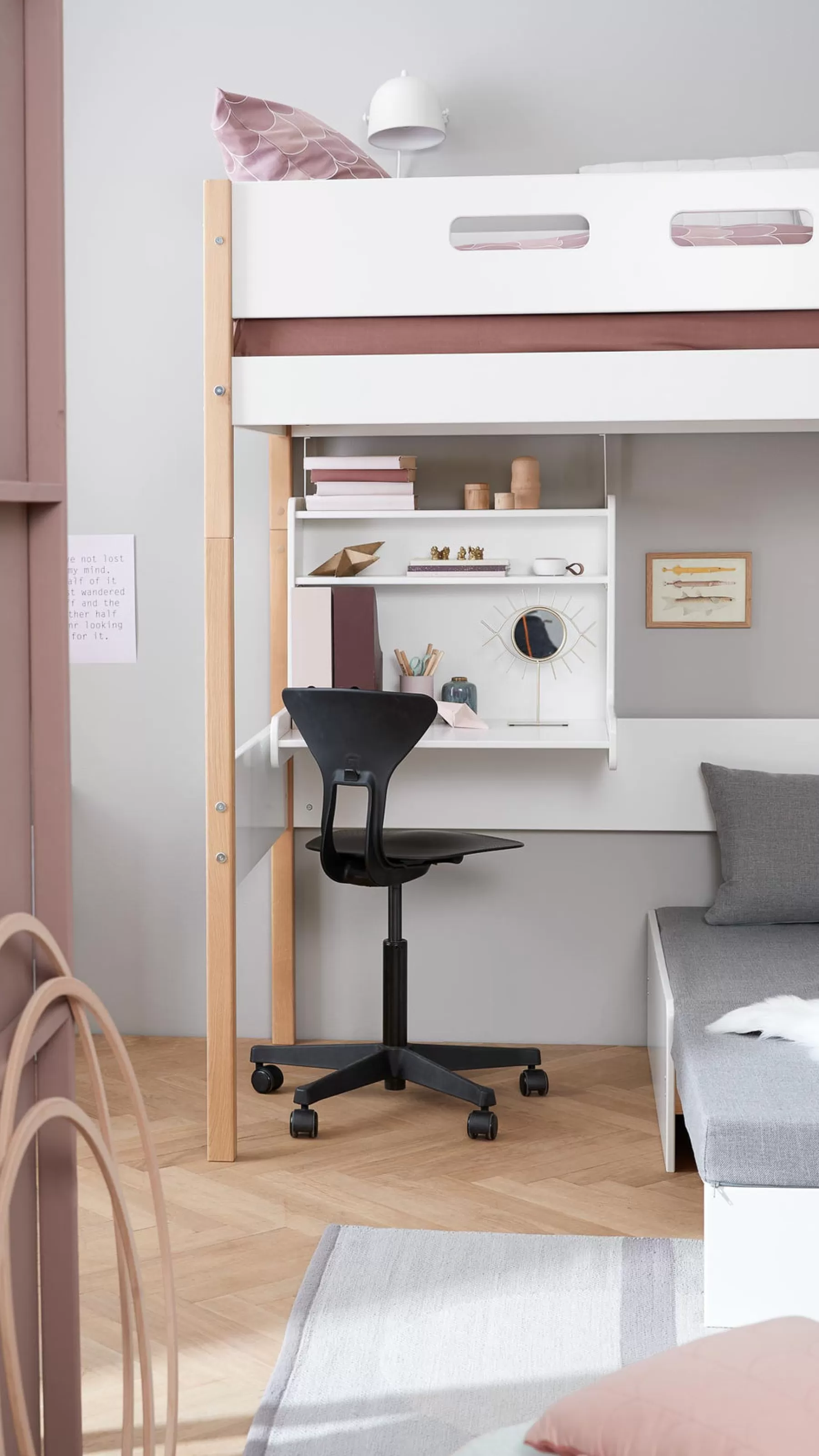 FLEXA Bureau intégrable avec étagère