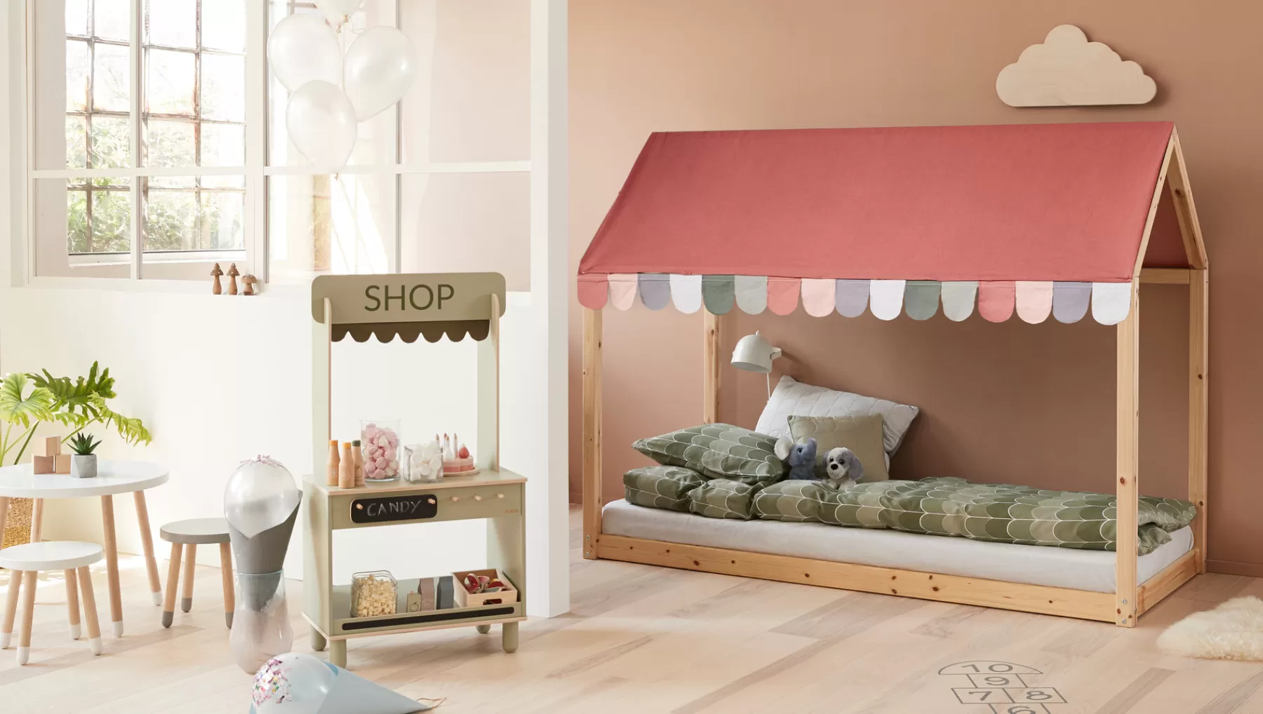 FLEXA COTTAGE toit, Misty Rose, 90x200