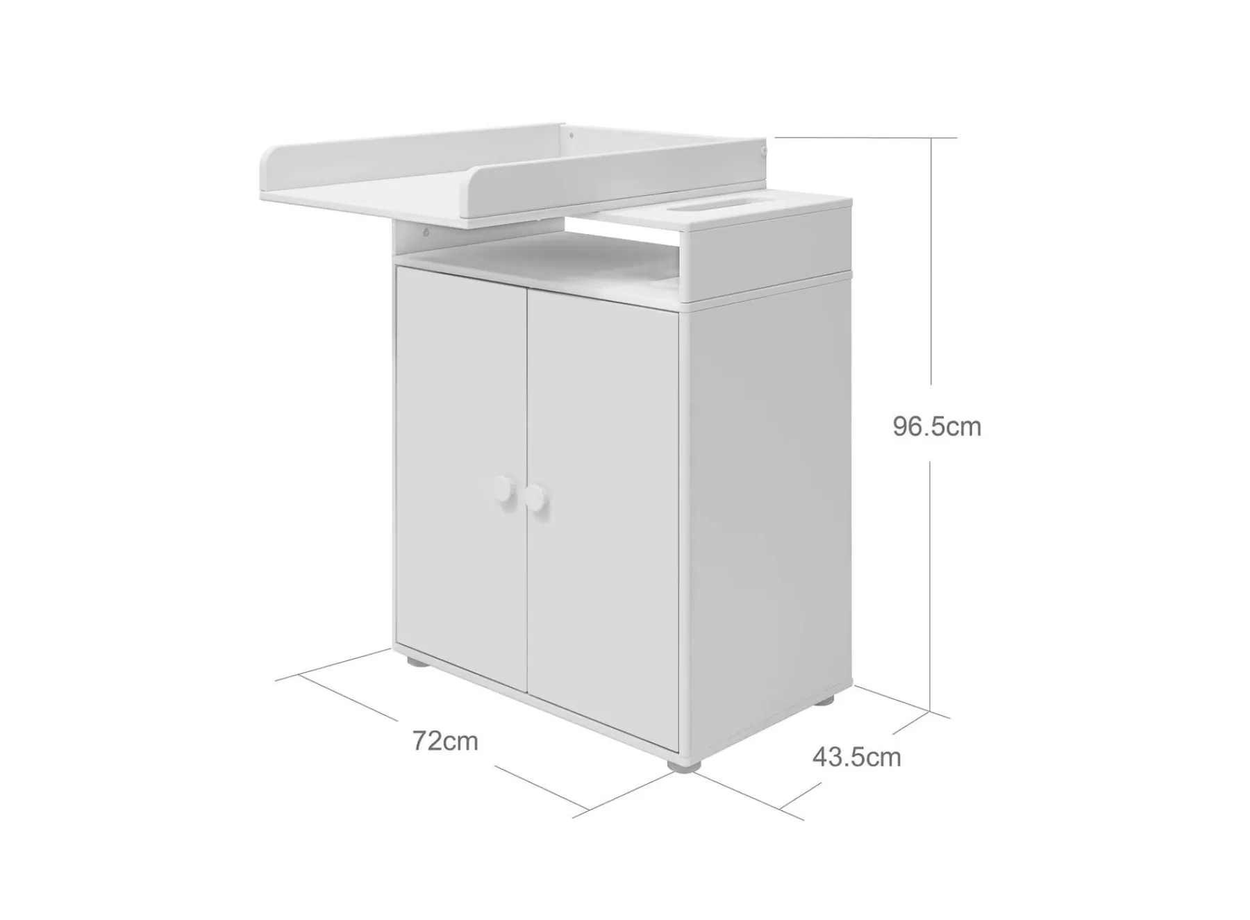 FLEXA Table à langer, 2 portes